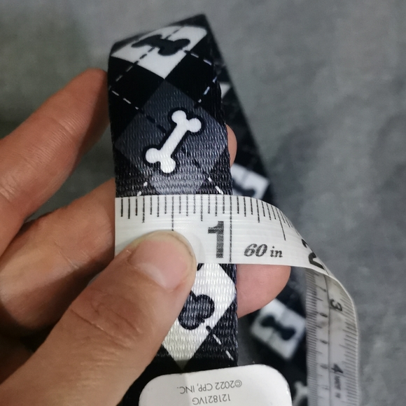 Dog Collar large L  Pet Attire New NWT Bones Grey Gray White Black  New - Picture 8 of 8